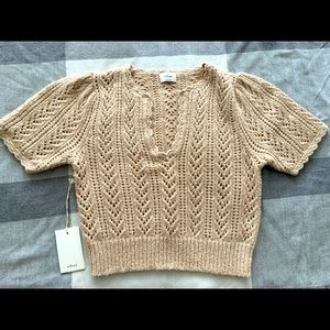 Wilfred Aritzia Knit V-neck Short Sweater